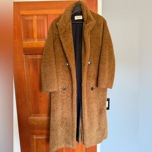 Zadig & Voltaire Teddy Brown Coat. XS. Oversized style. Worn ONCE.